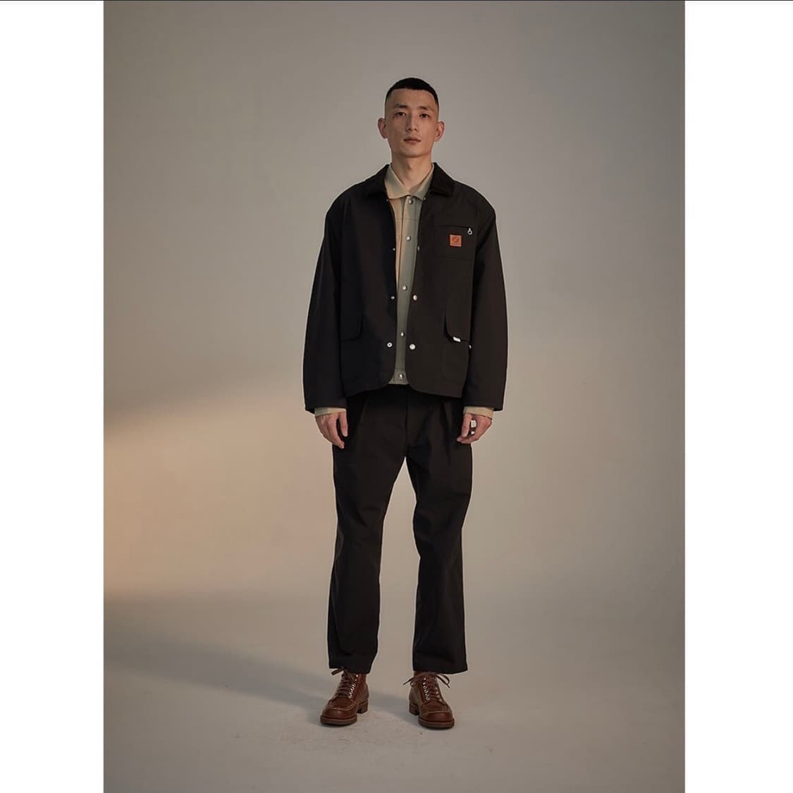 헤리티지플로스 나일론 헌팅 자켓 블랙 상품이미지1