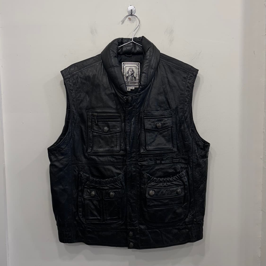 H.B LEATHER 카우하이드 바이커 레더 베스트 상품이미지2