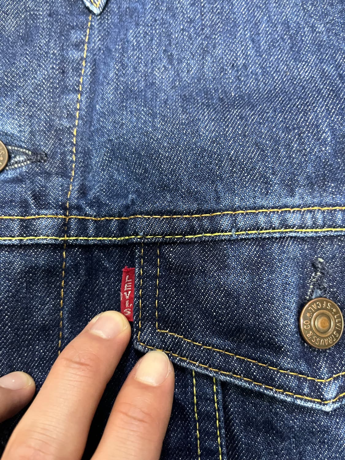 [XL] 콘밀 리바이스 lvc 1967 타입3 데님 트러커 자켓 상품이미지3