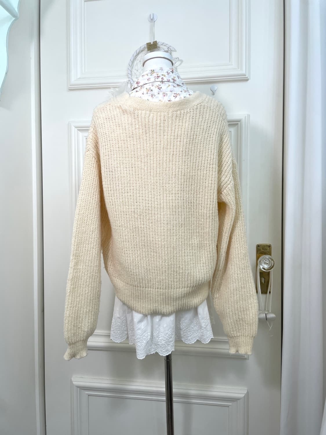 SM2 butter cream basic waffle cardigan 상품이미지4
