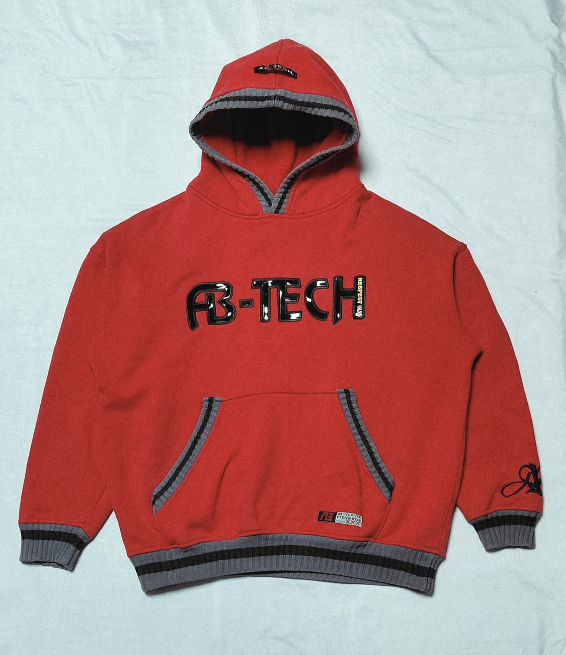 남여공용 90-00's AB-TECH USA 올드스쿨 오버핏 기모 후드티 상품이미지1