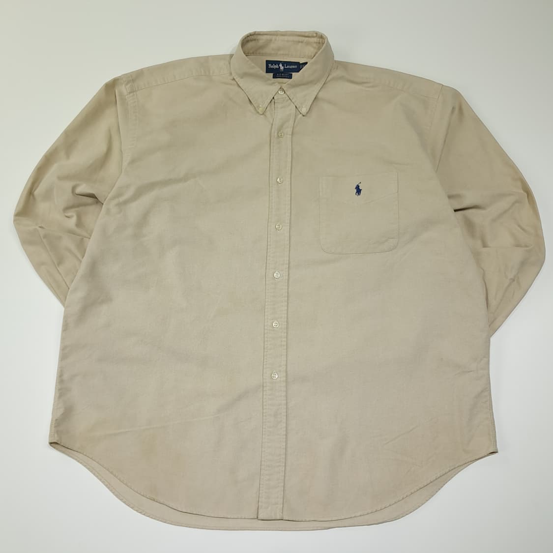 CL849 XL 폴로 90s 헤비옥스포드 샌드브라운 빅셔츠 남방 상품이미지1