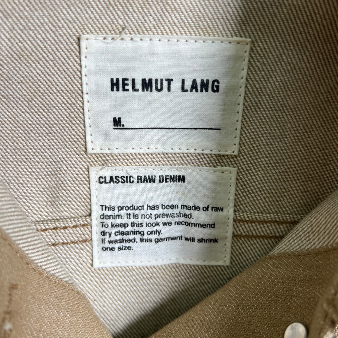 헬무트랭 카멜 주보토 데님 트러커 자켓 38 상품이미지3