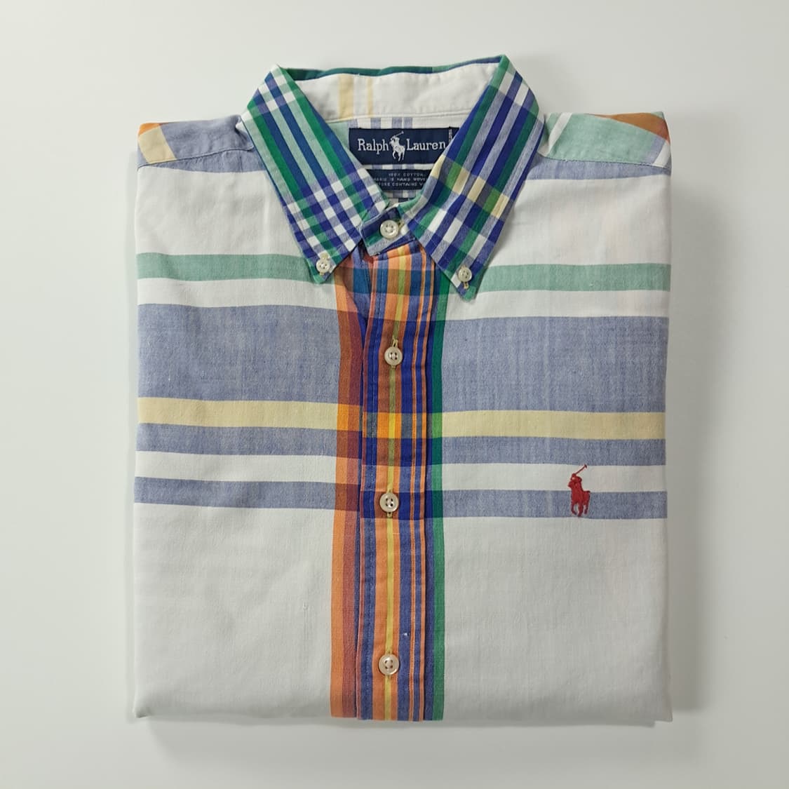 CK220 XL 폴로 90s 자이언트 마드라스 체크 반팔 셔츠 남방 상품이미지7