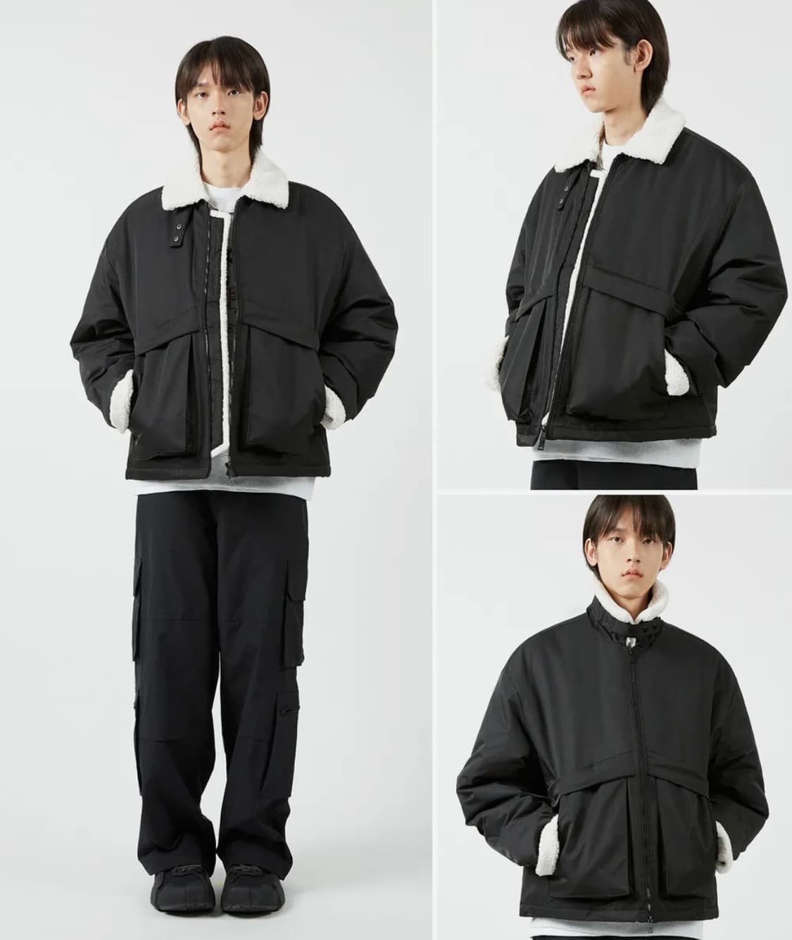 코드그라피 헤비보아 플리스 무톤자켓_블랙 상품이미지6