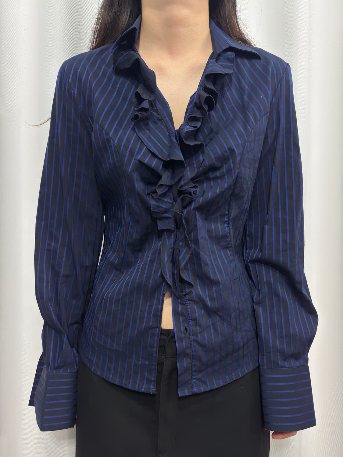 nara camicie line frill shirt 상품이미지2