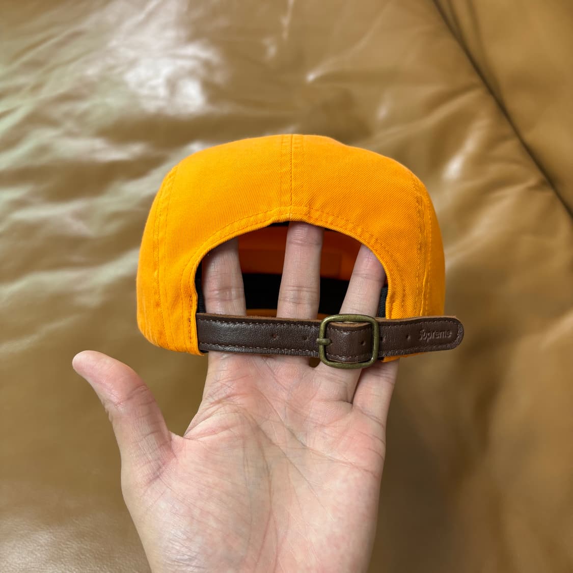 Supreme 슈프림 오렌지 캠프캡 모자 (Washed Orange) 상품이미지7