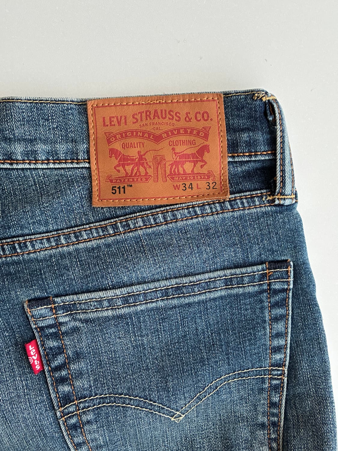 34) 리바이스 511 데님 스판 청바지 중청 상품이미지4