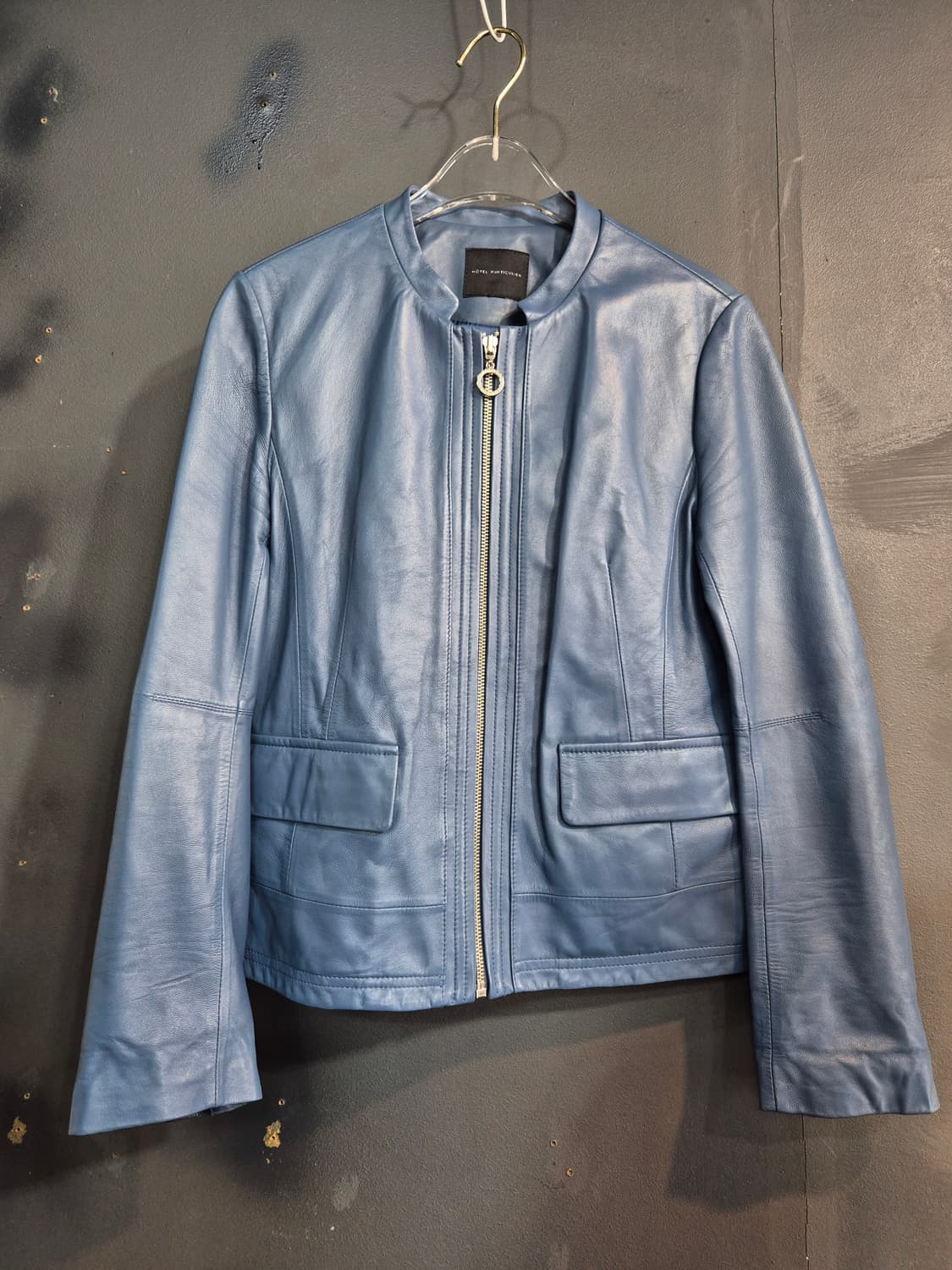 HÔTEL PARTICULIER 블루 가죽 자켓 55 상품이미지1