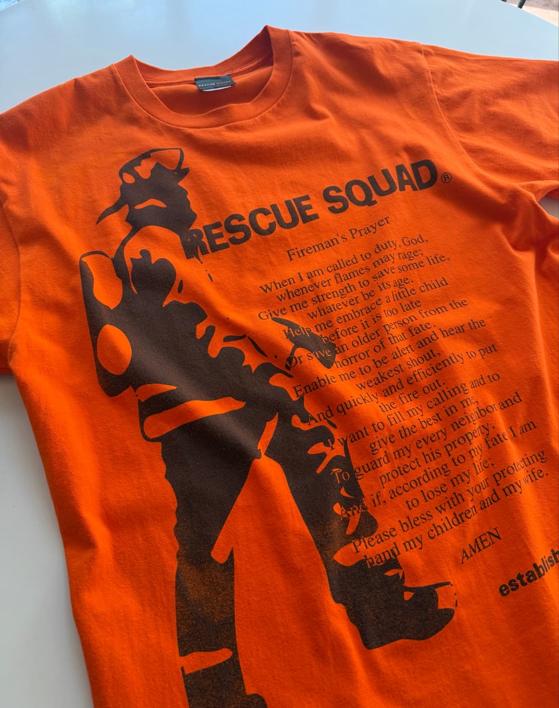 RESCUE SQUAD fireman 소방관티셔츠 상품이미지2