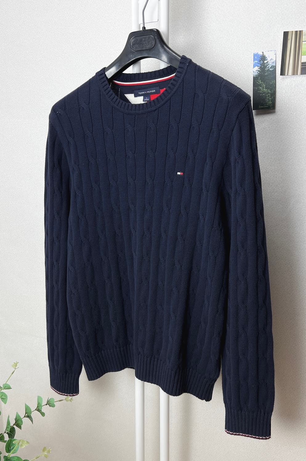 타미힐피거 남성 코튼 케이블 니트 100 상품이미지2