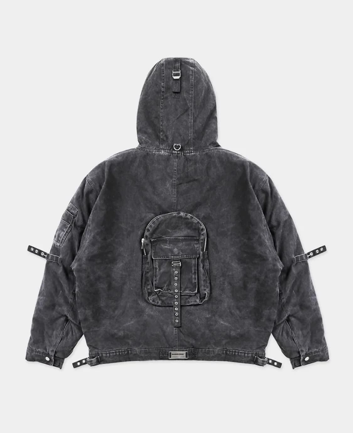 배드블러드 워시드 데님 후드 자켓 블랙 M 상품이미지2