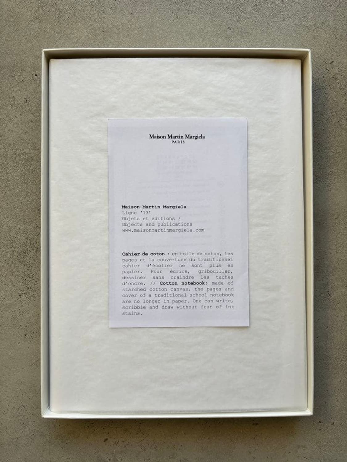Maison margiela 13 cloth note 상품이미지3