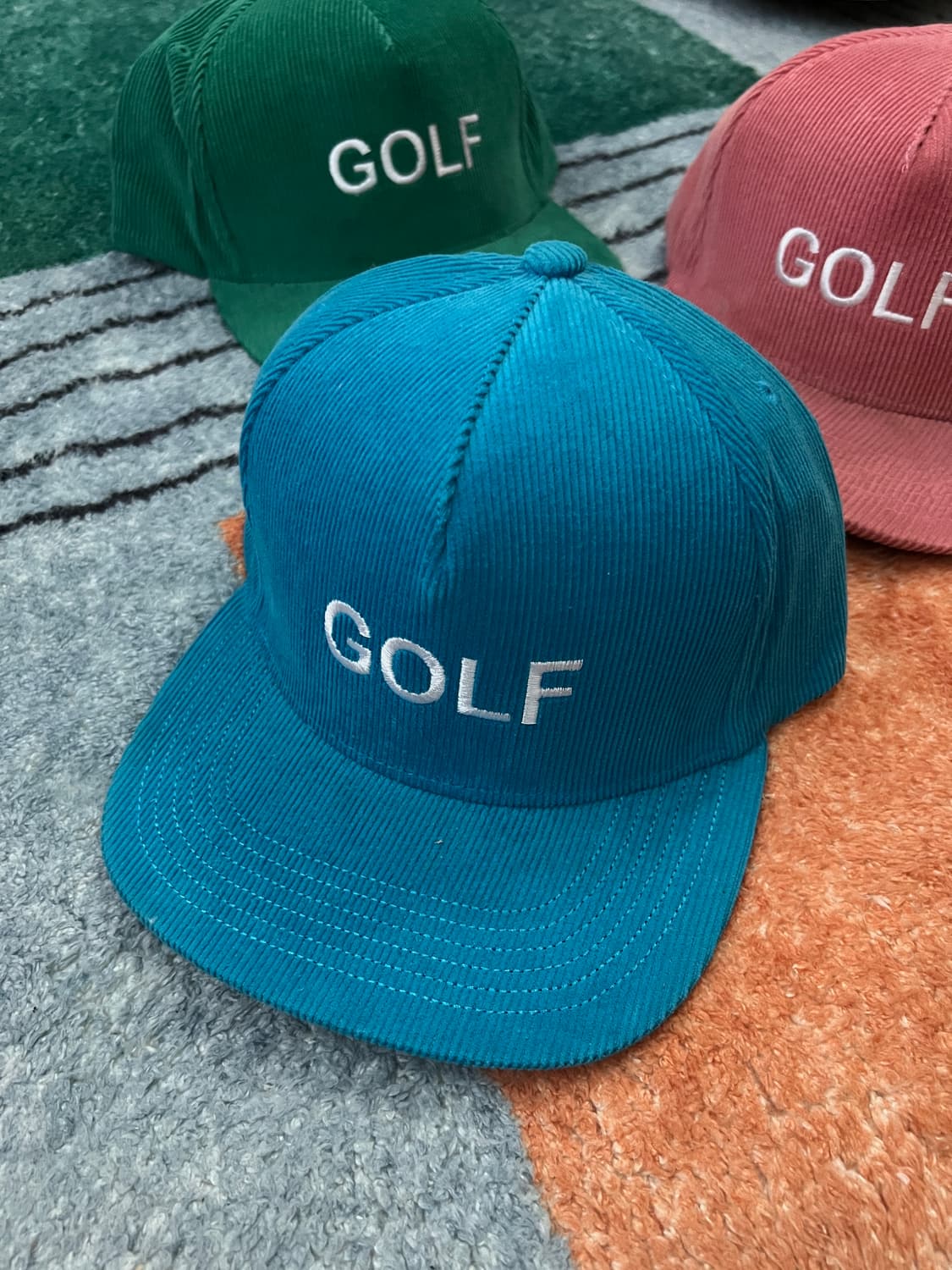 골프왕 13FW 코듀로이 캡 OG (블루) 상품이미지1
