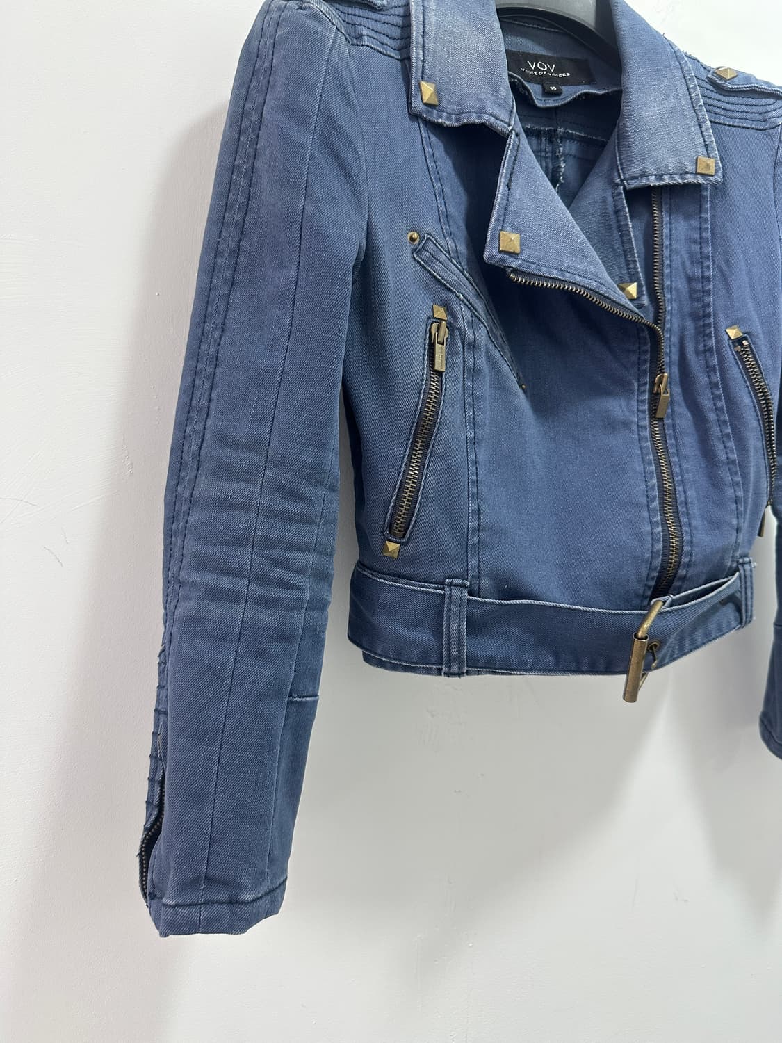 Stud belted rider washing jacket 상품이미지5