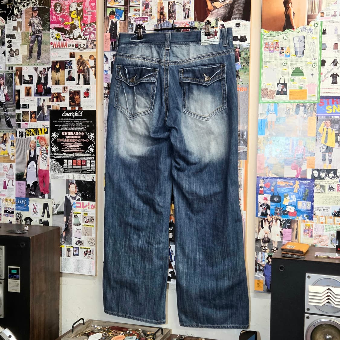 에버라스트 빈티지 워싱 와이드 데님 팬츠 상품이미지3