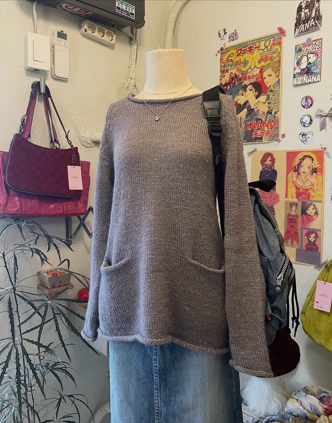 그레이 포켓니트 [무배] 상품이미지2