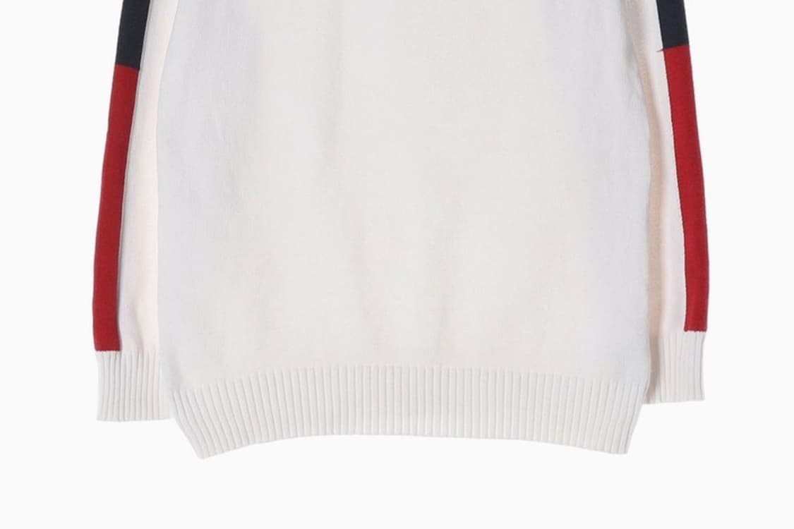 타미힐피거 키즈 소매 배색 하프집업 니트 L 16-18 상품이미지4