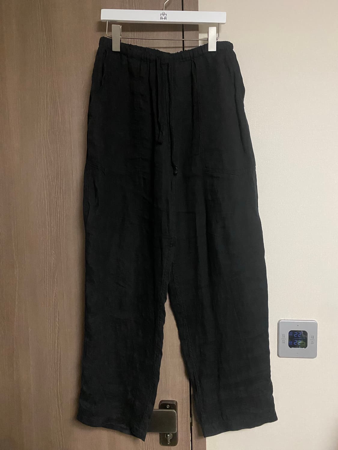 [1]23ss 코모리 린넨 더블클로스 드로스트링 팬츠 상품이미지3