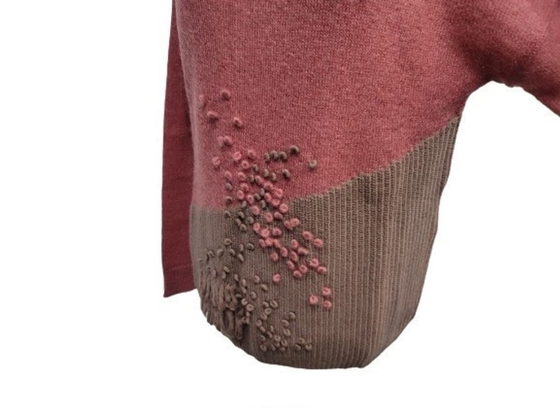 이태리 CARACTERE 까라떼레 투톤 포인트장식 니트 M 새상품
 상품이미지7