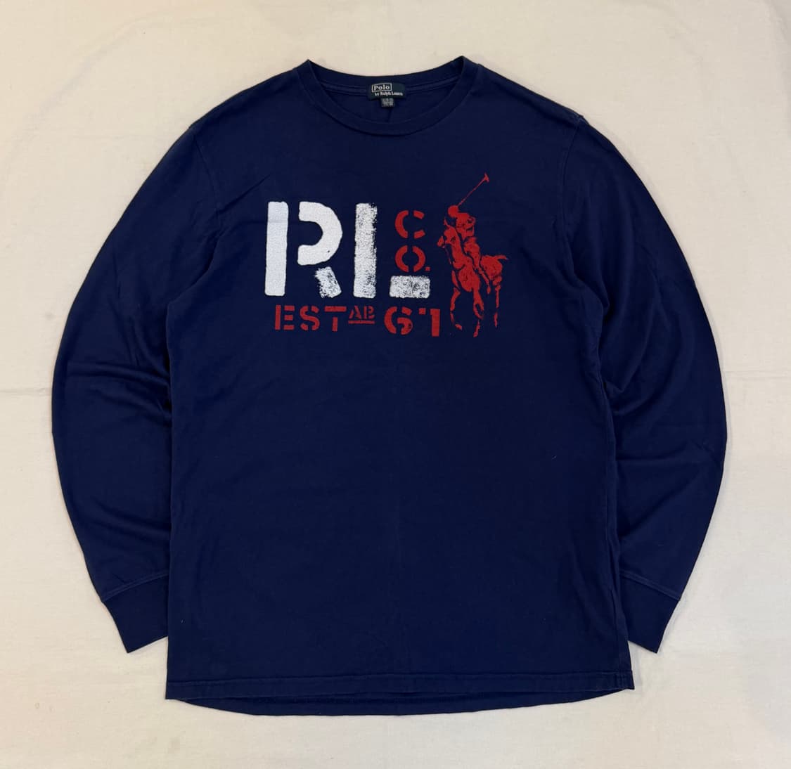 폴로 랄프로렌 빅포니 치프키프 y2k 롱슬리브 네이비 상품이미지1