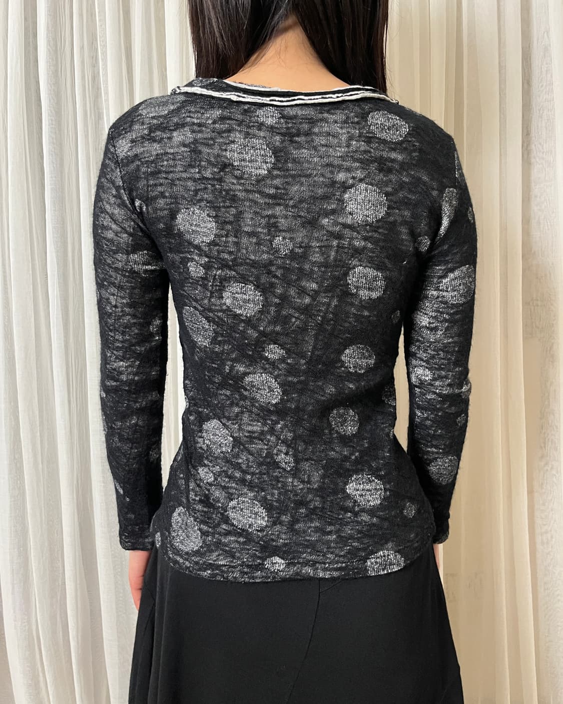 요지야마모토 레이어드 도트 니트 yohji yamamoto noir  상품이미지2