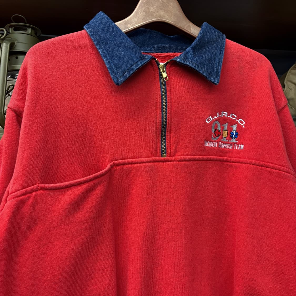 90s 오리지널 USA EMT 디페인더 워크 반집업 스웻셔츠 N701 상품이미지3