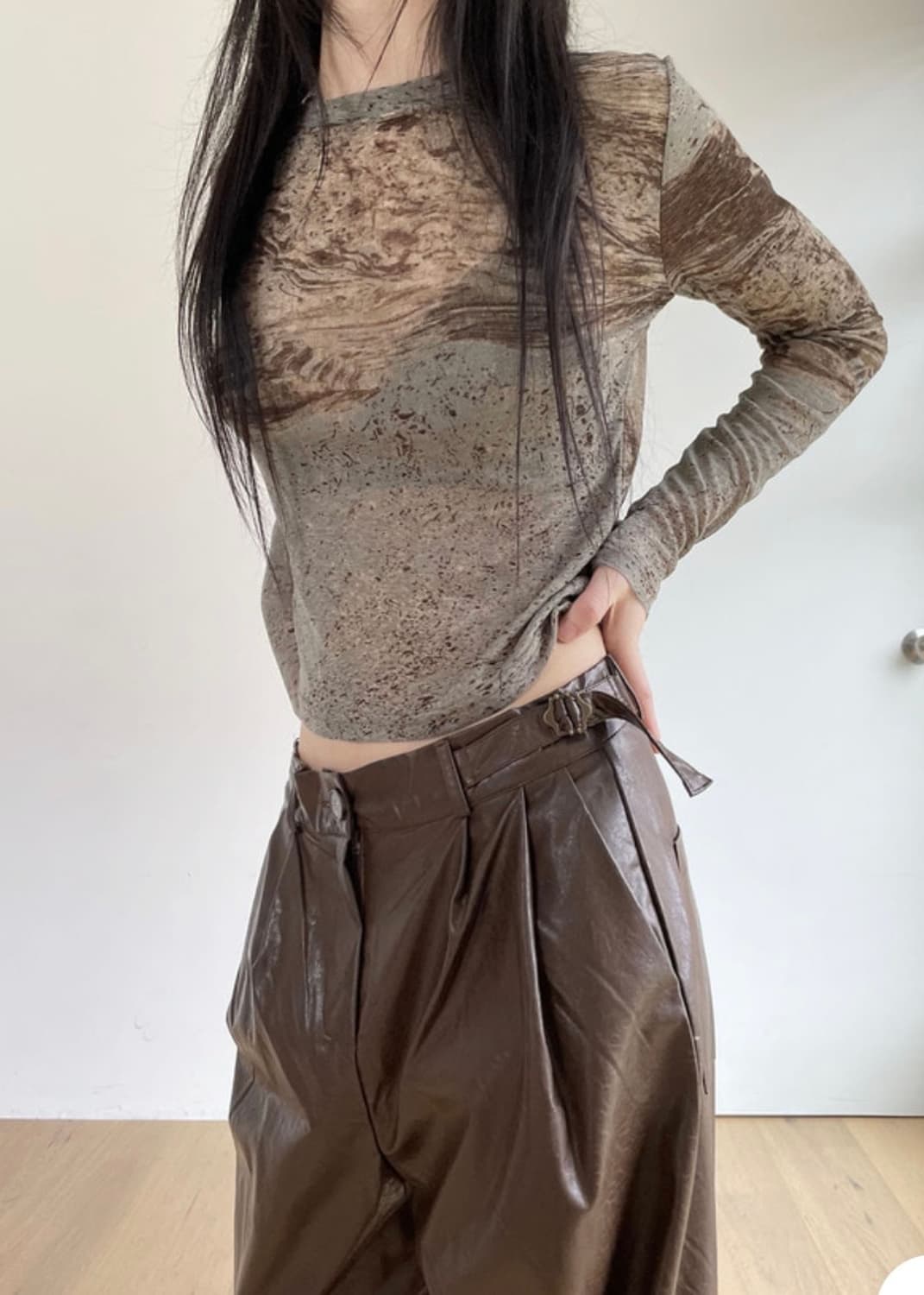 메쉬 프린트 티 상품이미지3
