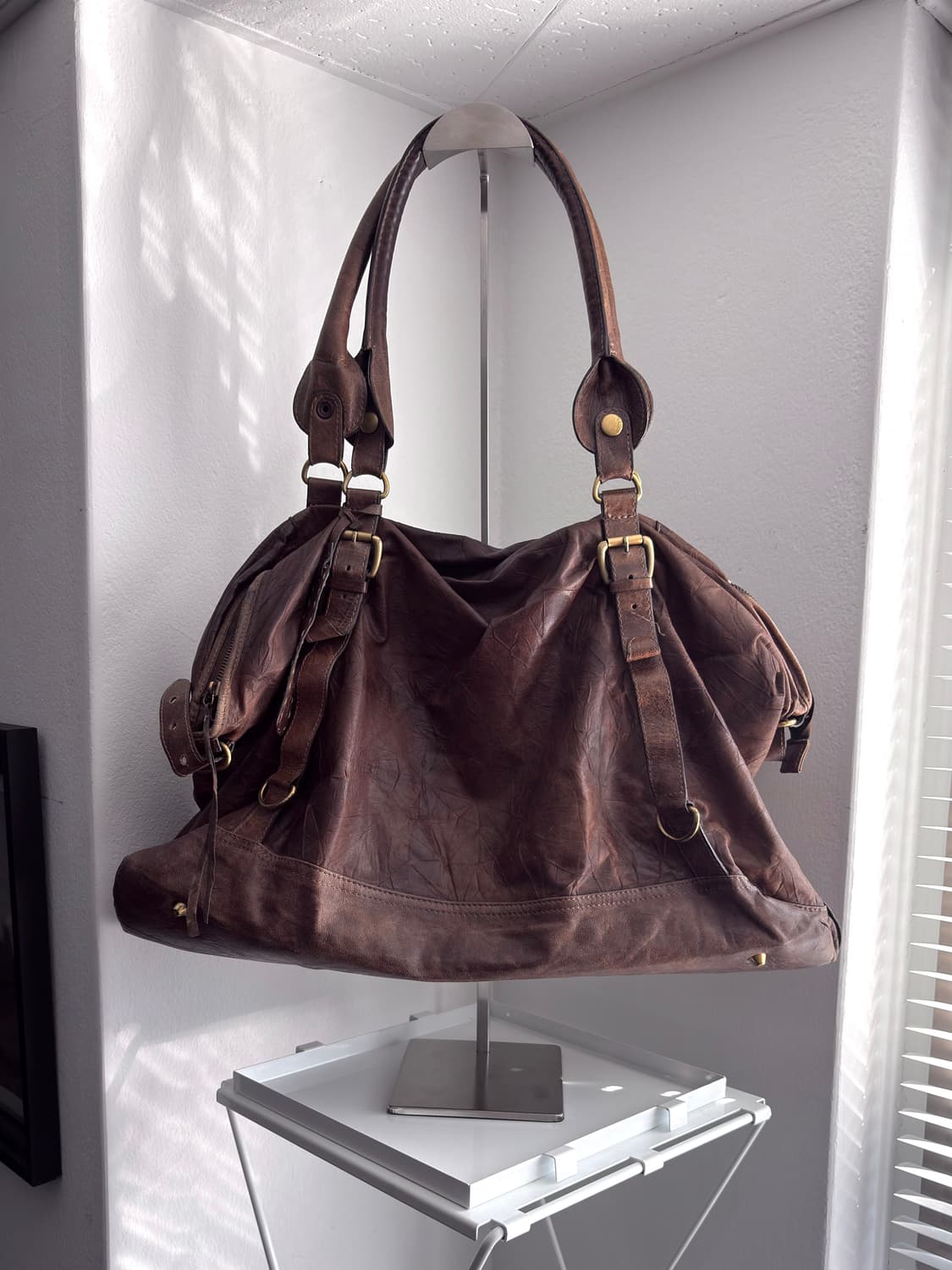 아돌포 도밍게즈 빈티지 워시드 숄더백 상품이미지1