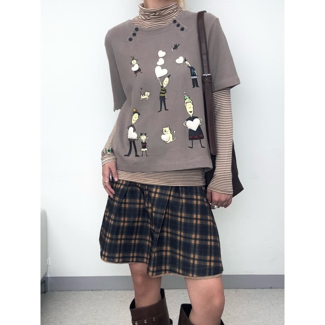 빈티지 스트라이프 레이어드 이너 롱슬리브 상품이미지5