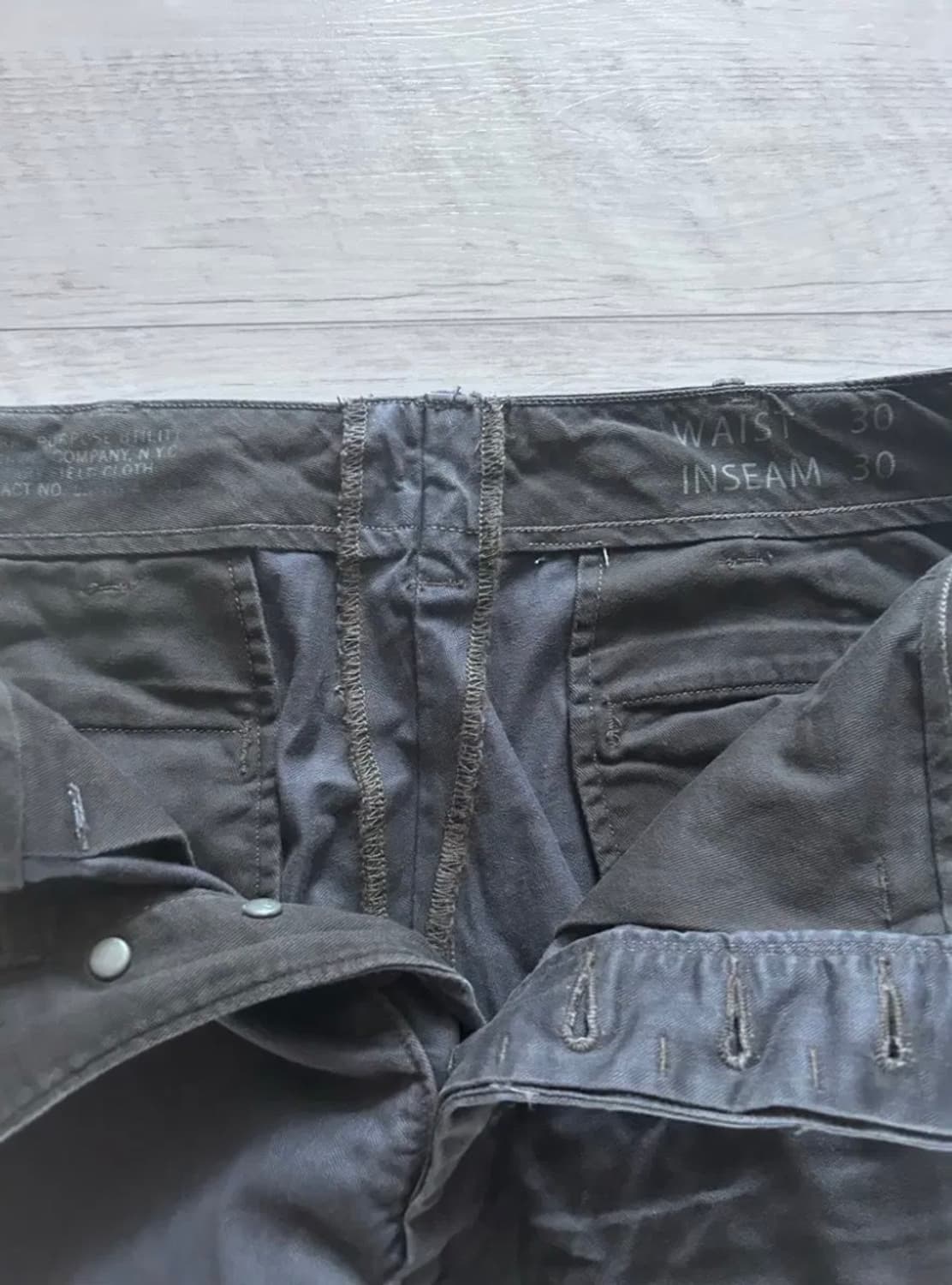 RRL 가먼트 다이 해링본 필드 치노 워시드 블랙 30x30 상품이미지2