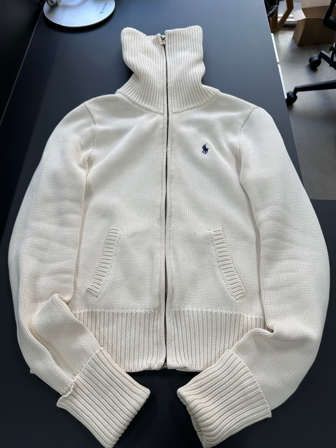 폴로랄프로렌 하이넥 니트집업 크림베이지 상품이미지5