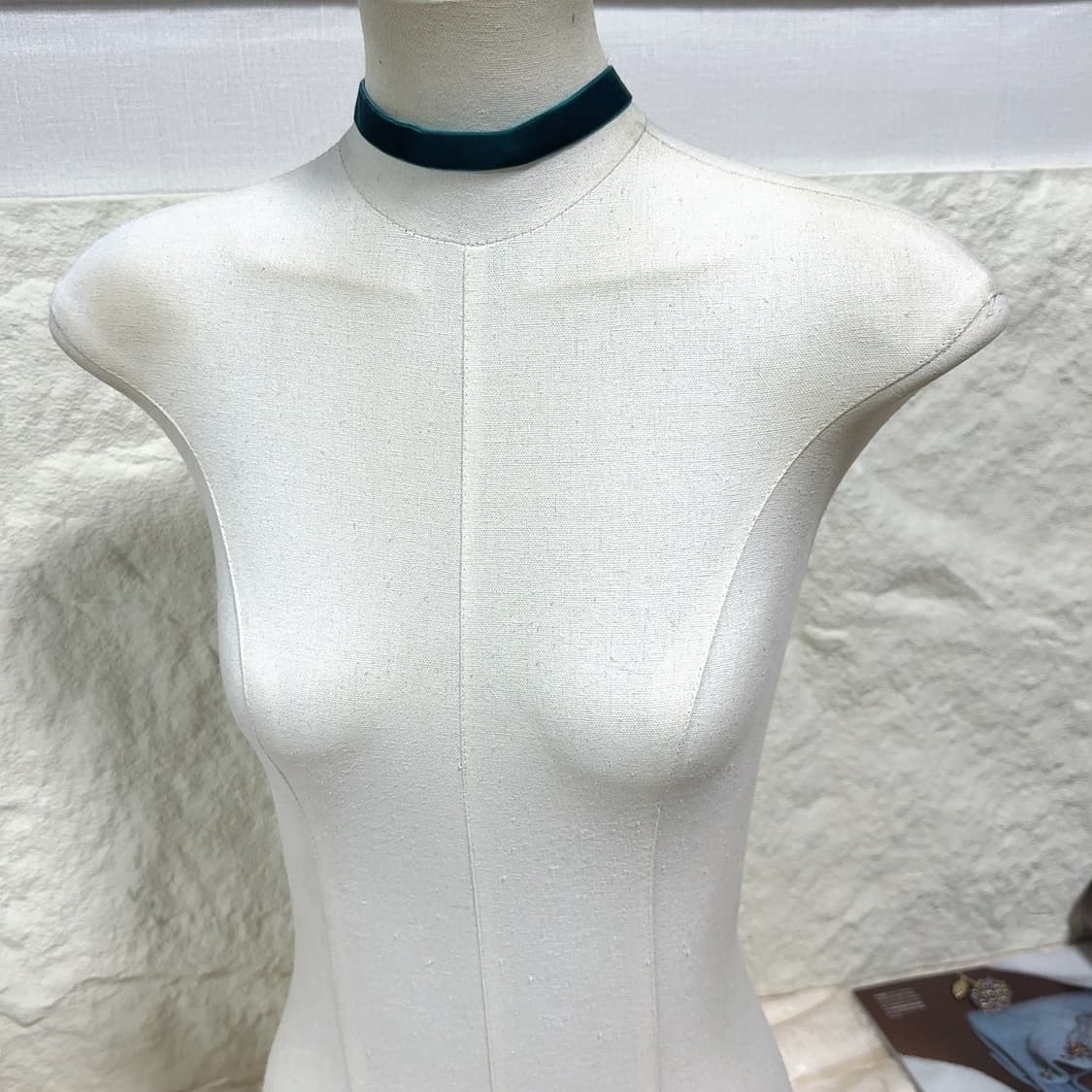 빈티지 미국 Baublebar 터키석 호수 그린 벨벳 초커 목걸이 상품이미지1