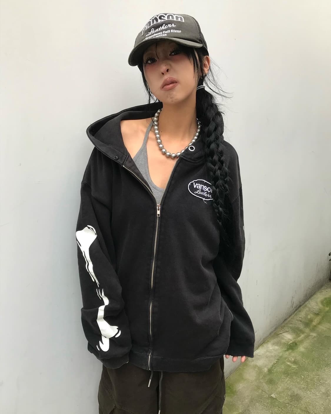 Vanson Skull Hood Zip-Up 상품이미지2