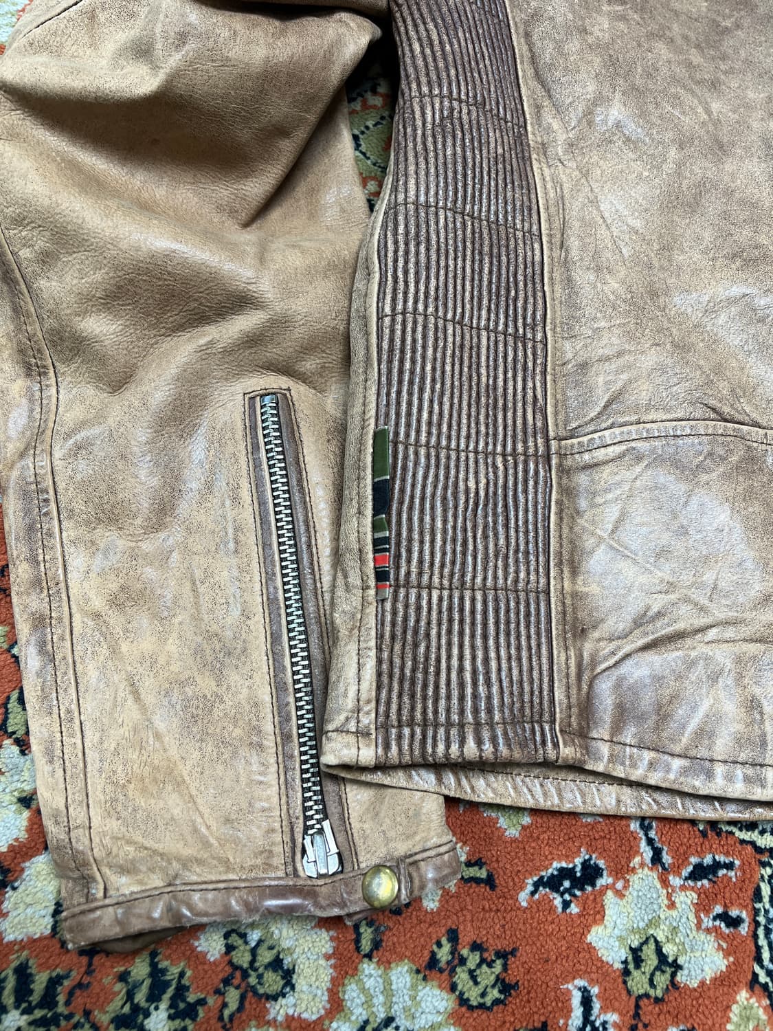 [L] Triple Five 빈티지 리얼레더 싱글 라이더 자켓 상품이미지6