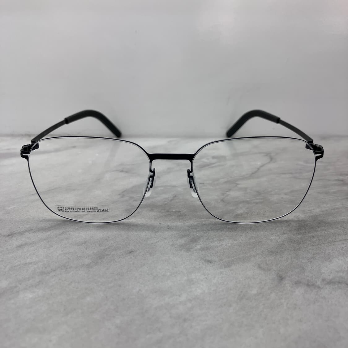 B95 바이코즈 VYCOZ 매트블랙 스퀘어 역산각 메탈테 안경 상품이미지6