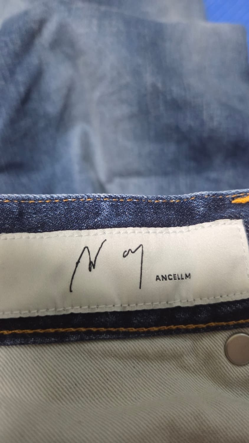 안셀름 에이징 와이드 5p 데님 팬츠 인디고 사이즈1  ancellm 상품이미지4