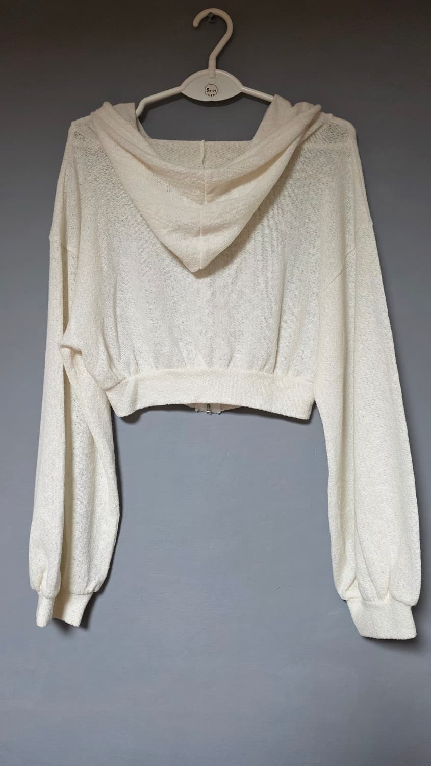 빈티지 크롭 니트 후드집업 상품이미지2