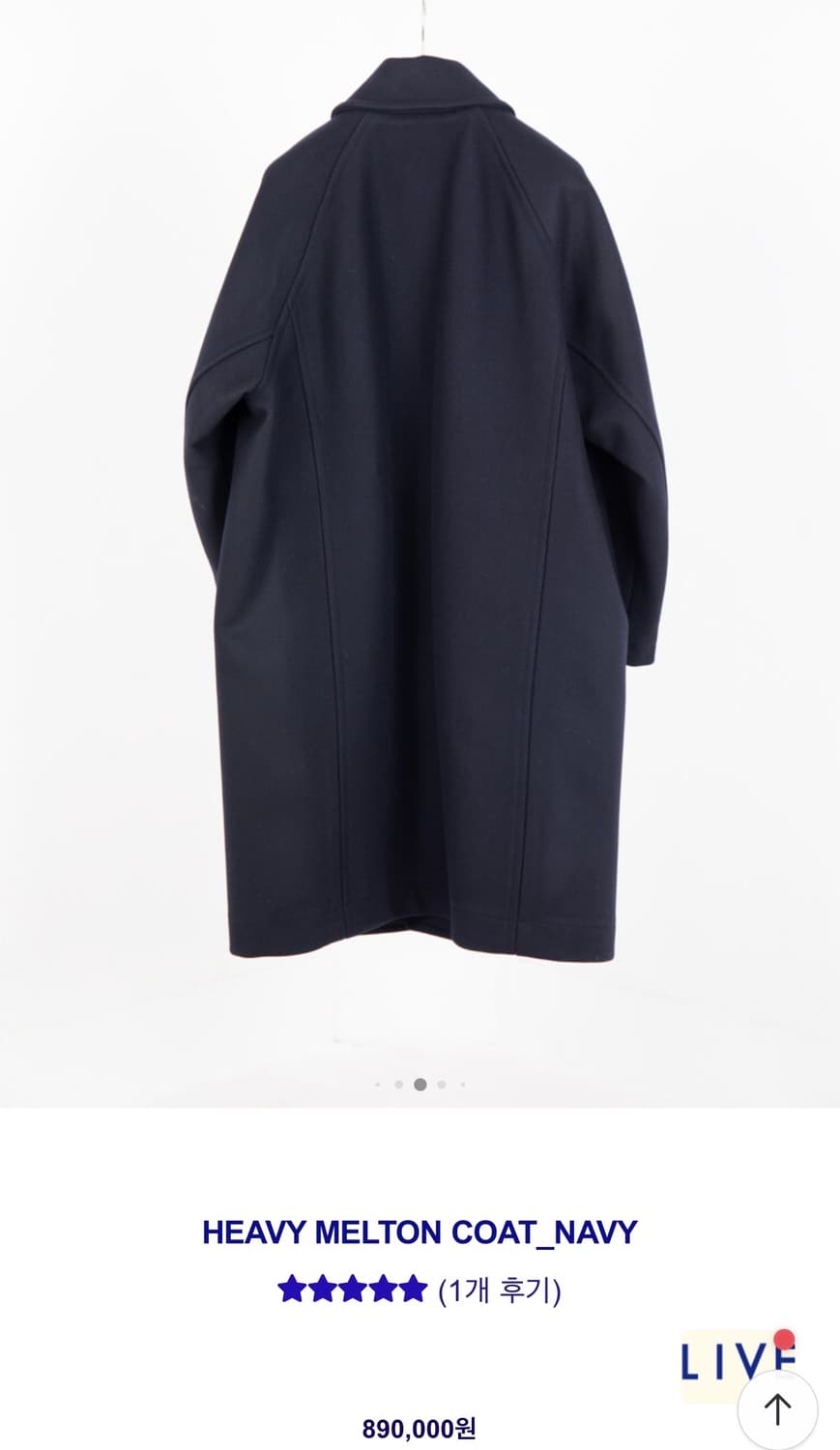 (S) 도큐먼트(Document) 헤비 멜튼 코트 네이비 상품이미지3