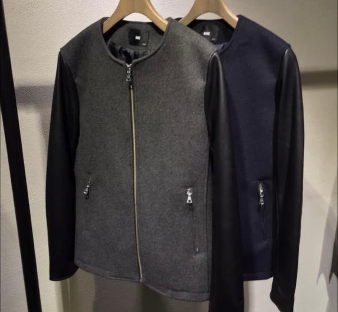 HARE - 레더 슬리브 울 자켓 상품이미지6