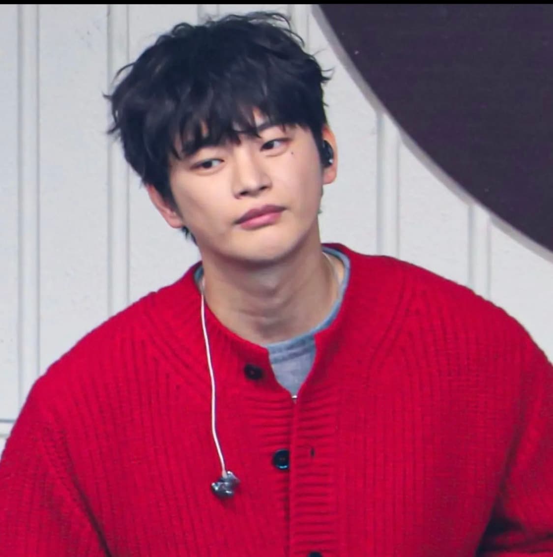 (L) 렉토 23fw 청키 울 가디건 레드 크롭 니트  상품이미지2