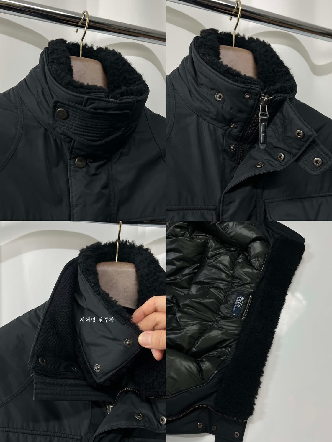 폴로 랄프로렌 말라드덕 시어링 보머 매키노 다운 필드자켓 상품이미지5