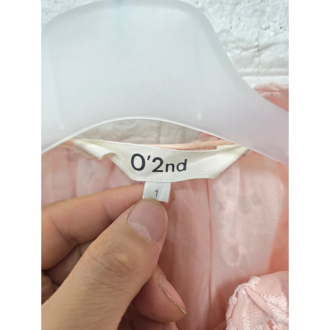 한섬 오즈세컨 핑크 레이스 원피스 L 상품이미지2