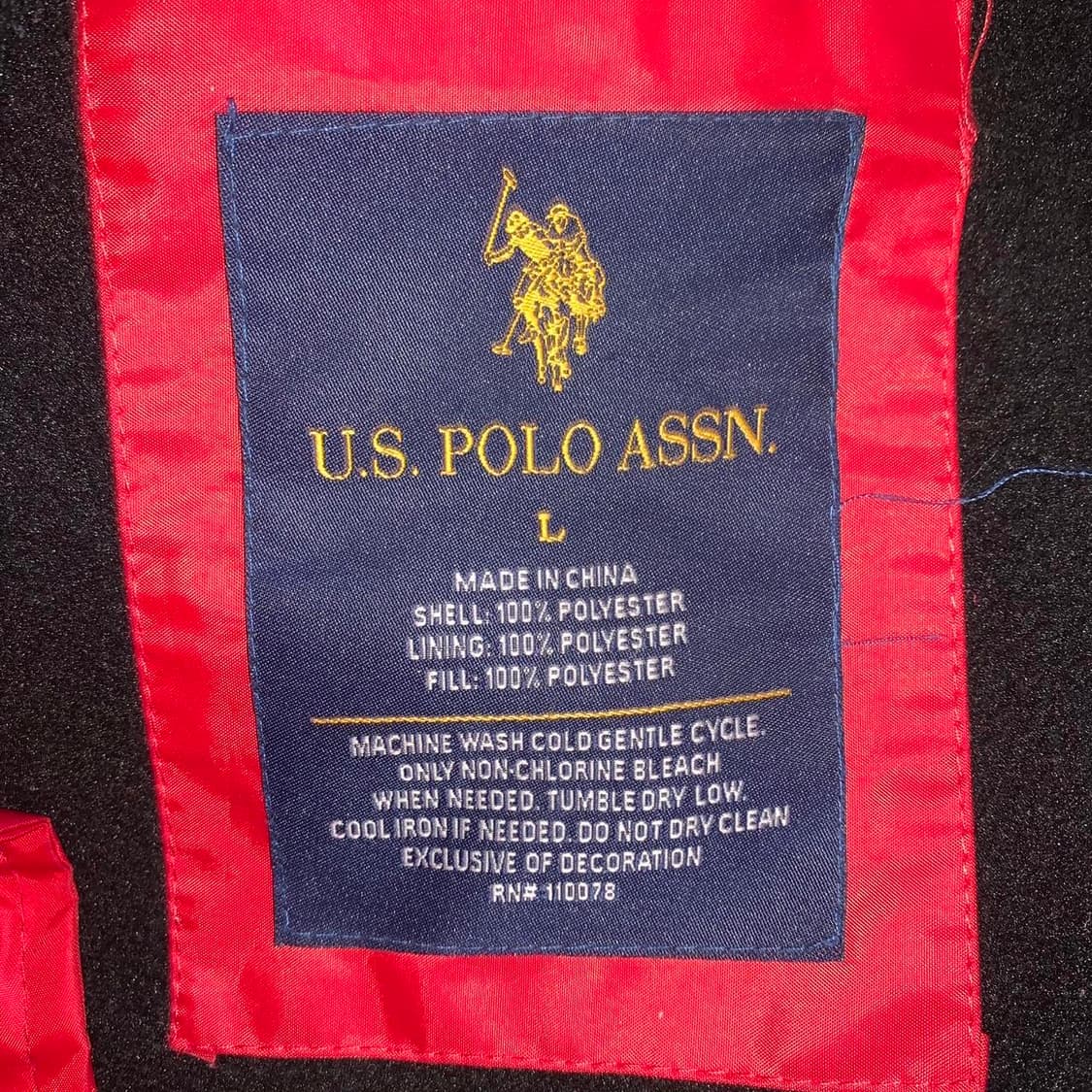 U.S. 폴로 어소시에이션 투톤 패딩 자켓 레드/블랙 상품이미지4