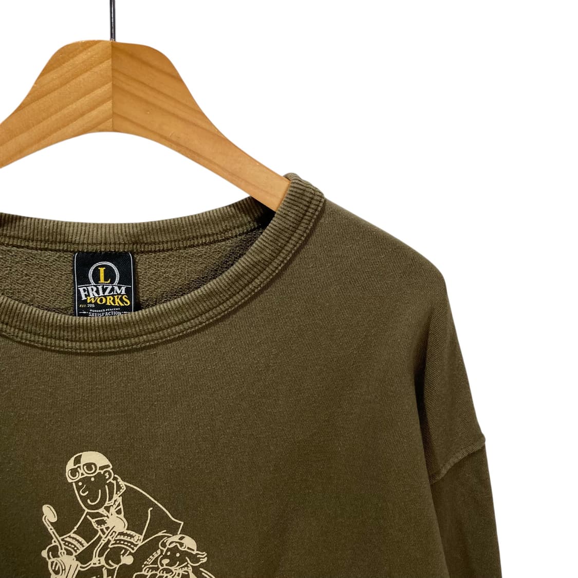 프리즘웍스 프린팅 카키 맨투맨 상품이미지3