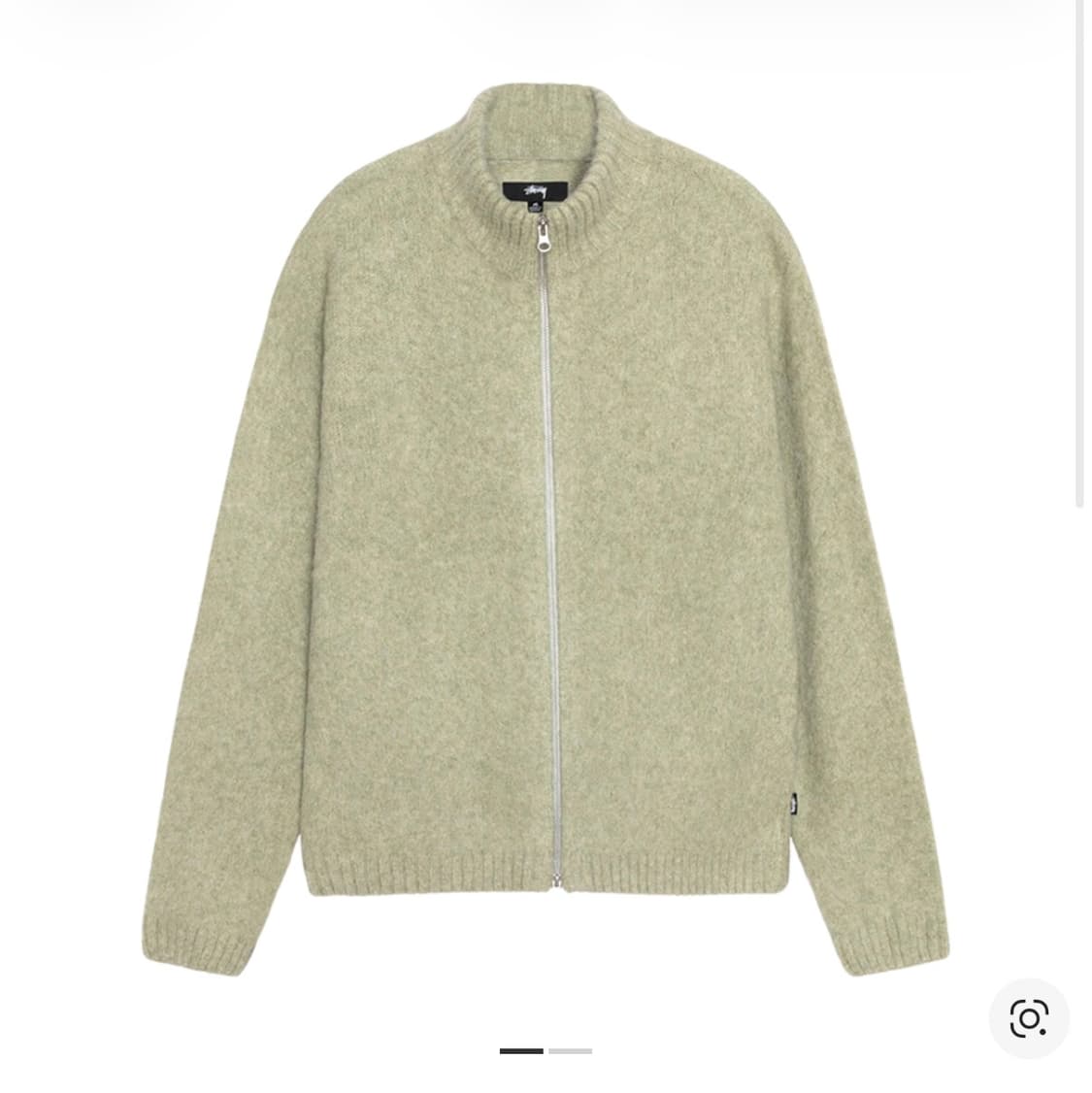 [L] 스투시 풀 집 브러쉬드 메리노 스웨터 세이지 상품이미지1