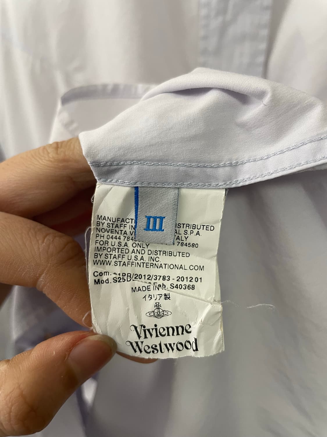 비비안웨스트우드 셔츠 화이트 3(95-100추천)정품 상품이미지6