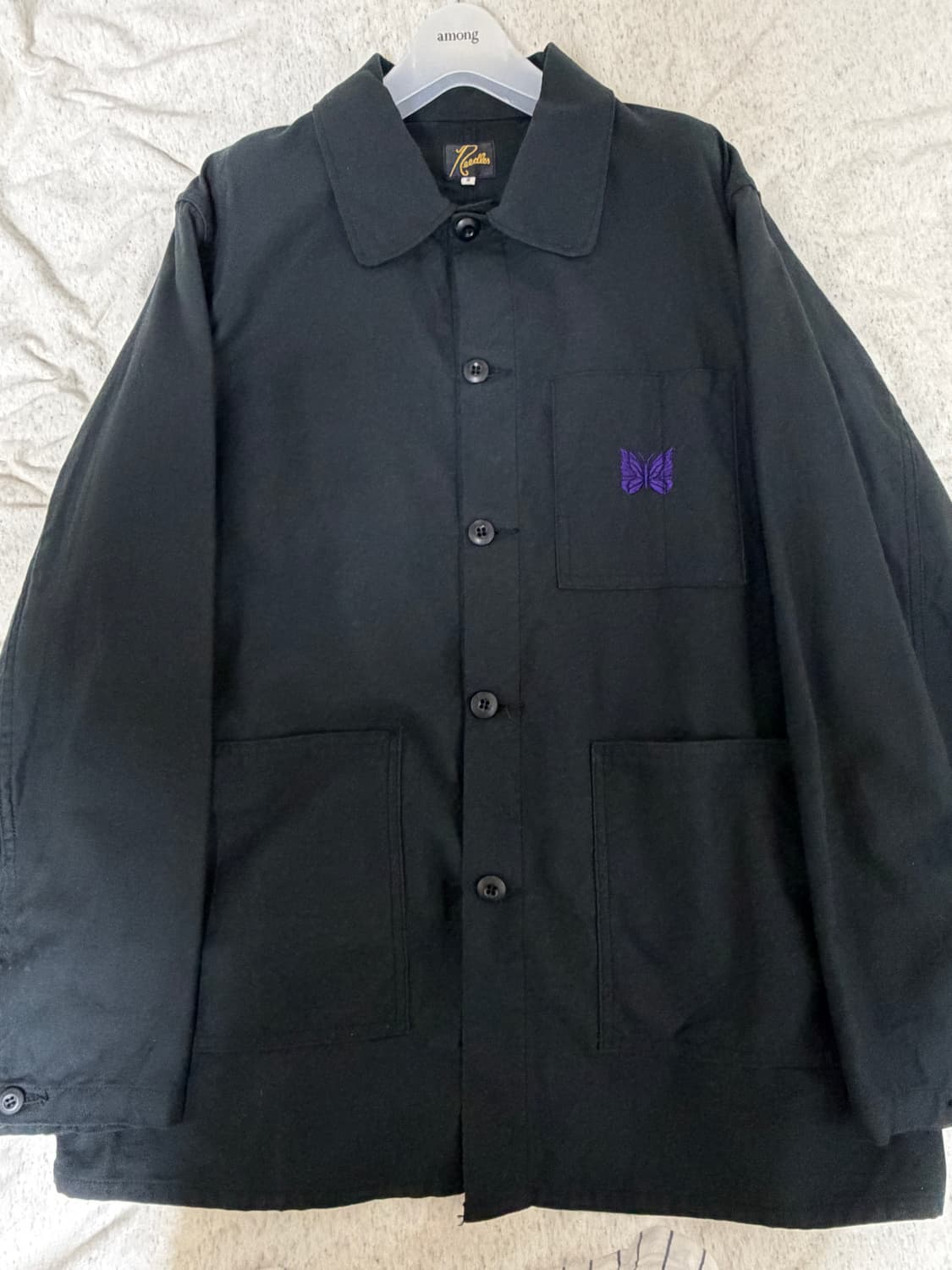 Needles 리버스 새틴 커버올 워크자켓 블랙  상품이미지2