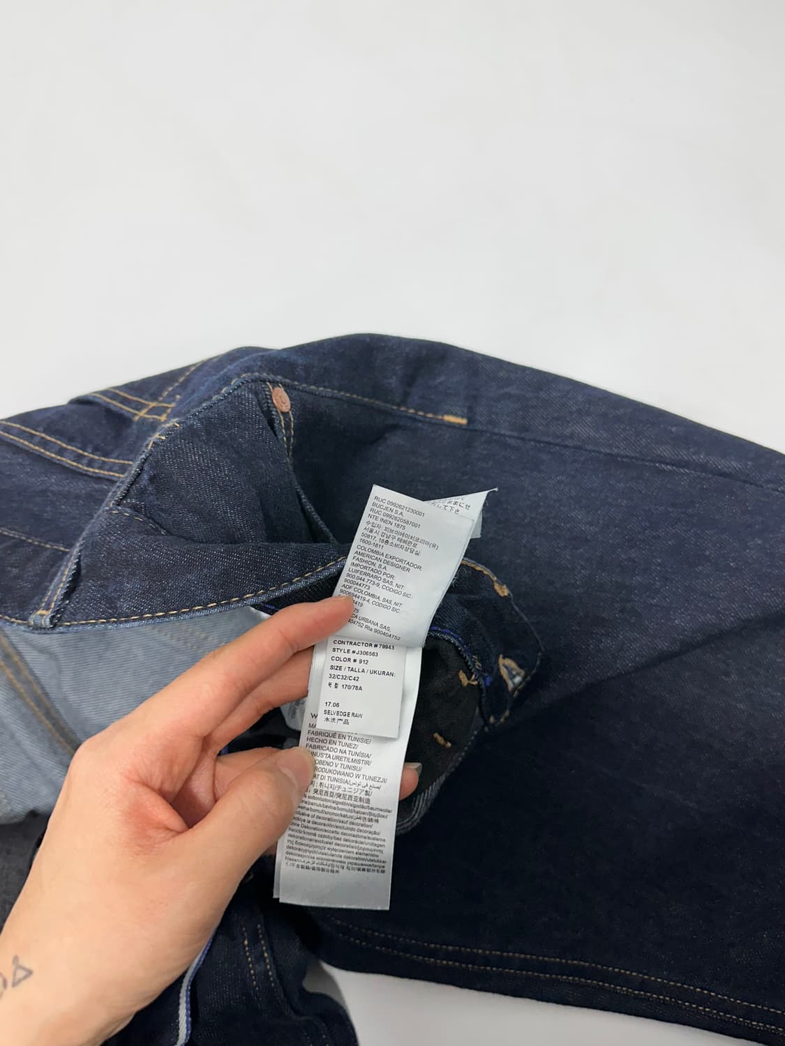캘빈클라인 스트레이트 테이퍼드 데님 팬츠 진청바지 상품이미지9