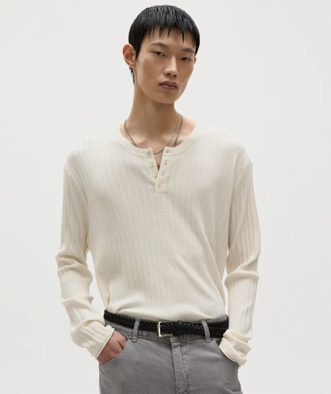 엘무드 디온 비스코스 헨리넥  상품이미지1